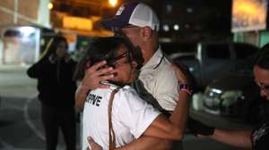 epa12780454 Pedro Jose Gonzalez (R) hugs his mother Carmen Cavanier (L) after being released from El Rodeo I prison in Guatire, Zamora municipality, Venezuela, 26 February 2026. The amnesty program in Venezuela marked one week since its enactment by acting president Delcy Rodríguez, with 217 prisoners released during that period. According to independent records, more than 500 political prisoners remain, keeping family members outside detention centers waiting for further releases.  EPA/MIGUEL GUTIÉRREZ