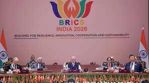 epa13236110 A handout photo made available by India’s Ministry of External Affairs shows Chinese President Xi Jinping (R), Indian Prime Minister Narendra Modi (C), and Russian President Vladimir Putin (L) during the 'Resilience, Innovation, Cooperation and Sustainability: Shaping the Future for Inclusive Global Growth' session at the 18th BRICS Leaders' Summit in New Delhi, India, 13 September 2026. India is hosting the 18th BRICS Leaders' Summit from 12 to 13 September 2026 under the theme 'Building for Resilience, Innovation, Cooperation, and Sustainability.'  EPA/INDIA'S MINISTRY OF EXTERNAL AFFAIRS / HANDOUT  HANDOUT EDITORIAL USE ONLY/NO SALES