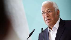 O secretário-geral do Partido Socialista (PS,) António Costa, intervém durante a reunião da Comissão Nacional do Partido Socialista (PS), com o objetivo de analisar a situação política, a apreciação e votação do Relatório e Contas do ano de 2022 e assuntos de organização interna. na sede, Porto de Leixões, Matosinhos, 3 de junho de 2023. MANUEL FERNANDO ARAÚJO/LUSA