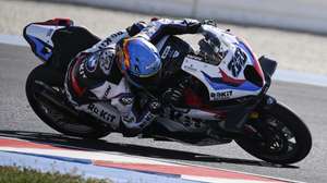 epa12928349 Portugal's Miguel Oliveira of ROKiT BMW Motorrad WorldSBK Team in action during race one of the Hungarian Grand Prix of the Superbike World Championship at the Balaton Park Circuit in Balatonfokajar, Hungary, 02 May 2026.  EPA/Boglarka Bodnar HUNGARY OUT