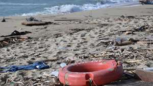 epa10496753 Debris washed up on the beach, three days after a boat of migrants sank off the coast, in Steccato di Cutro, Crotone Province, southern Italy, 01 March 2023. The death toll from a shipwreck off Calabria's coast in southern Italy rose to 67 on 01 March 2023, while three men were in detention accused of human trafficking, Italian officials said. A boat carrying migrants sank in rough seas near the Calabrian coast on 26 February.  EPA/CARMELO IMBESI