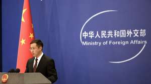 epa11230711 Chinese foreign ministry spokesperson Lin Jian holds a press conference in Beijing, China, 20 March 2024. Hong Kong on 19 March passed a new national security law, called Article 23, which has sparked international concerns about its impact on press freedom, religious freedom, and fundamental rights. Chinese foreign ministry spokesperson Lin Jian mentioned China's 'strong dissatisfaction and firm opposition' to the countries and institutions slandering the legislation.  EPA/ANDRES MARTINEZ CASARES