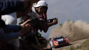 epa11333496 Ott Tanak from Estonia drives his Hyundai i20 N Rally 1 hybrid during the SS11 of the Rally Portugal 2024 as part of the World Rally Championship (WRC) in Montim, Guimaraes, Portugal, 11 May 2024.  EPA/JOSE COELHO