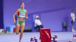 A atleta portuguesa Mariana Machado, durante a primeira ronda da prova dos 5.000 metros, nos Jogos Olímpicos de Paris, França, 02 de agosto de 2024. HUGO DELGADO/LUSA