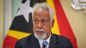 epa11752683 Timor-Leste's Prime Minister Xanana Gusmao speaks during a joint press conference at the Prime minister office in Putrajaya, Malaysia, 02 December 2024. Gusmao is on an official visit to Malaysia from 01 to 03 December 2024  EPA/VINCENT THIAN / POOL