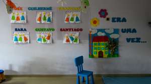 Aspeto de uma sala de aula da Creche Paço de S. Francisco, em Sacavém, 14 de maio de 2020. A creche reabre dia 18 de maio, dia definido pelo Governo para a reabertura com medidas de proteção adicionais. (ACOMPANHA TEXTO DE 15 DE MAIO DE 2020). JOSÉ SENA GOULÃO/LUSA