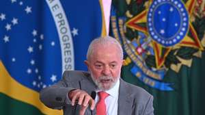 epa11023304 President of Brazil, Luiz InAcio Lula da Silva, speaks during the launch of the National Visible Streets Plan, a program to care for the homeless population, at the Palace of Planalto in Brasilia, Brazil, 11 December 2023. Lula da Silva received dozens of homeless people at the government headquarters and announced a vast support plan for those he defined as &quot;the most suffering people&quot; in society.  EPA/Andre Borges