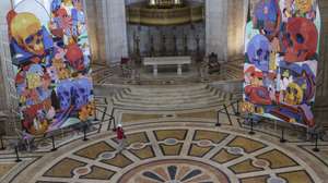 Apresentação da "VANITAS”, a nova instalação site-specific do artista espanhol de renome internacional ARYZ (Octavi Arrizabalaga), concebida especialmente para a nave central do Panteão Nacional, Lisboa, 13 de março de 2024.   ANTÓNIO COTRIM/LUSA