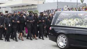 Funeral ceremonies of the former President of the Republic of Angola, José Eduardo dos Santos, at the António Agostinho Neto Memorial, Luanda, Angola, 28 August, 2022. Jose Eduardo dos Santos was President of Angola during 38 years and was also the commander-in-chief of the Angolan Armed Forces (FAA) and president of the People&#039;s Movement for the Liberation of Angola (MPLA), the party that has ruled Angola since it won independence in 1975. PAULO NOVAIS/LUSA