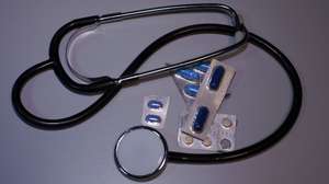 Estetoscópio utilizado no sistema de saúde hospitalar