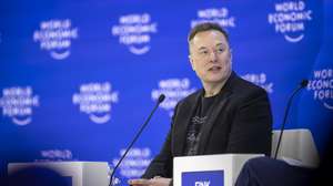 epa12671522 SpaceX and xAI CEO Elon Musk speaks during a panel discussion during the 56th annual meeting of the World Economic Forum (WEF), in Davos, Switzerland, 22 January 2026. The 2026 summit, running from 19 to 23 January and held under the theme 'A Spirit of Dialogue,' brings together global political leaders, corporate executives, and scientists to address international challenges.  EPA/GIAN EHRENZELLER