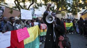 Protestos em frente à sede da CPLP