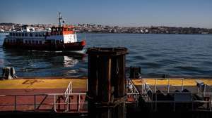 A ferryboat 'cacilheiro' crosses the Tejo River towards Cacilhas, Almada, Portugal, 20 May 2020. Public transportation has been strengthened with the entry of the second phase of deconfinement due to the covid-19 pandemic, despite this, careers are still short, which contrasts with the large use of river transport by Transtejo/Soflusa. MARIO CRUZ/LUSA