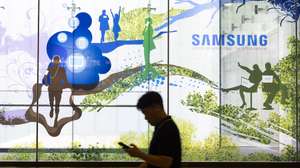 epa11458270 A man walks past the Gangnam store of Samsung Electronics, near the Samsung Electronics headquarters in Seoul, South Korea, 05 July 2024. Samsung Electronics Co. said its second-quarter operating profit, 10.4 trillion won (7.5 billion US dollar), up 1,452.2 percent from a year earlier, Samsung Electronics said in a regulatory filing.  EPA/JEON HEON-KYUN