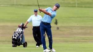 epa05954974 Canada's Mike Weir plays a shot during the Open de Portugal Pro-Am 2017 golf tournament at Morgado Golf Resort in Portimao, southern Portugal, 10 May 2017.  EPA/LUIS FORRA