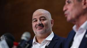 epa13203039 Mansour Abbas (L), leader of the Arab Israeli party Ra'am (United Arab List), and former Knesset member Yoav Segalovitz (R) speak during a joint press conference in Nazareth, Israel, 31 August 2026. Abbas announced that Segalovitz, an Israeli Jew, is joining his party ahead of the upcoming Israeli elections on 27 October 2026.  EPA/ATEF SAFADI