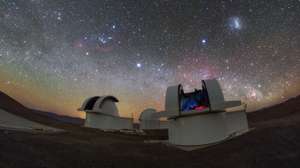 epa07210121 A handout photo made available by European Southern Observatory, ESO, on 05 December 2018 showing the telescopes of the SPECULOOS Southern Observatory gazing out into the stunning night sky over the Atacama Desert, Chile. The SSO is installed at ESO's Paranal Observatory in the vast Atacama Desert, Chile, and consists of four 1-metre planet-hunting telescopes. The project's telescopes are named after Jupiter's Galilean moons, and are neighbours of ESO's Very Large Telescope and VISTA. ESO on 05 December 2018 said the SPECULOOS project has made its first observations at the European Southern Observatory’s Paranal Observatory in northern Chile. SPECULOOS will focus on detecting Earth-sized planets orbiting nearby ultra-cool stars and brown dwarfs.  EPA/P. HORALEK / EUROPEAN SOUTHERN OBSERVATORY HANDOUT  HANDOUT EDITORIAL USE ONLY/NO SALES