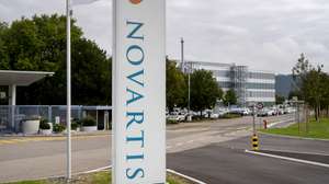 epa08324990 (FILE) - The Novartis logo is pictured in Stein, Switzerland, 03 September 2019 (reissued 26 March 2020). On 26 March 2020, Basel-based pharmaceutical giant Novartis announced to have joined forces with the Bill &amp; Melinda Gates Foundation to fight the coronavirus pandemic.  EPA/GEORGIOS KEFALAS