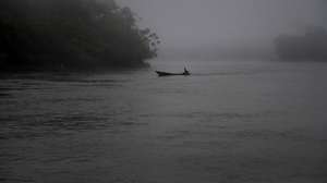 epa09477181 View of boat on the Pastaza river, in Peruvian Amazonia, Peru, 09 September 2021 (issued 19 September 2021).  EPA/Paolo Aguilar
