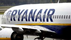 epa11310200 A Ryanair low-cost carrier group airplane at Riga Airport, Latvia, 30 April 2024. Riga Airport is the international airport of Riga, the capital of Latvia, and the largest airport in the Baltic states.  EPA/TOMS KALNINS
