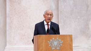O Presidente da República, Marcelo Rebelo de Sousa, intervém durante as comemorações oficiais do Dia da Implantação da República Portuguesa, nos Paços do Concelho, em Lisboa, 05 de outubro de 2024. A Implantação da República Portuguesa foi o resultado de uma revolução organizada pelo Partido Republicano Português, que destituiu a monarquia constitucional e implantou um regime republicano em Portugal. ANTÓNIO PEDRO SANTOS/LUSA