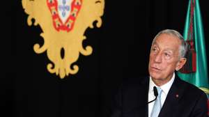 epa11780807 Portugal's President Marcelo Rebelo de Sousa attends a joint press conference with the president of the Swiss Confederation at Belem Palace, in Lisbon, Portugal, 16 December 2024. The Swiss president is on an official visit to Portugal.  EPA/ANTONIO COTRIM