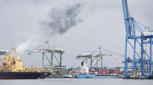 epa11947460 A picture taken from cargo ships, at the Port of Colon in the Panama Canal, in the province of Colon, Panama, 06 March 2025 (Issued 07 March 2025). The acquisition of two ports near the Panama Canal by a consortium comprising the American asset manager BlackRock and Terminal Investment Limited (TiL), the port division of the massive Mediterranean Shipping Company (MSC), creates new scenarios in the Central American nation, as these ports have become a point of contention between the United States and Panama, which was accused by US President Donald Trump of being under Chinese influence.  EPA/BIENVENIDO VELASCO