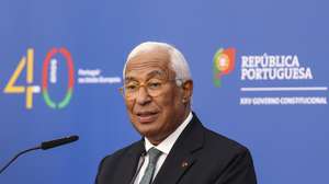 President of the European Council, Antonio Costa, delivers a speech during the ceremony commemorating the 40th anniversary of the signing of the Treaty of Accession of Portugal to the European Communities, at the Jerónimos Monastery in Lisbon, June 12, 2025.  TIAGO PETINGA/LUSA