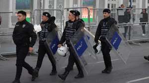 epa12554041 Turkish police secure the area outside the Cathedral of the Holy Spirit, also known as Saint Esprit Cathedral, ahead of the arrival of Pope Leo XIV in Istanbul, Turkey, 28 November 2025. Pope Leo XIV is on his first apostolic journey outside Italy since his election as pontiff, visiting Turkey and Lebanon from 27 November to 02 December.  EPA/ERDEM SAHIN