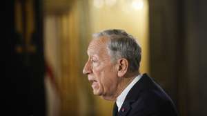 O Presidente da República, Marcelo Rebelo de Sousa, profere uma mensagem a propósito da realização do segundo sufrágio das Eleições Presidenciais de 2026, no Palácio de Belém, em Lisboa, 07 de fevereiro de 2026. ANTÓNIO PEDRO SANTOS/LUSA