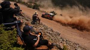 epa13066567 Belgium's Thierry Neuville and his co-pilot Martin Wydaeghe drive their HYUNDAI i20 N Rally 1,  at SS6 Stiri 2, as part of the World Rally Championship (WRC), in Stiri, Central Greece, 26 June 2026. World Rally Championship (WRC) takes place from 25-28 June 2026 in Greece.  EPA/GEORGE VITSARAS