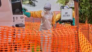 epa13075388 A staff wears personal protective equipment (PPE) while working at the hospital in Mongbwalu, Ituri, Democratic Republic of Congo, 26 June 2026 (issued 30 June 2026). Mongbwalu in Ituri, a town situated in the eastern Democratic Republic of the Congo, is where the Bundibugyo Ebola virus outbreak is believed to have started. Ituri is the most affected province, with 1,165 confirmed cases from 23 health zones, according to the country's Ministry of Health.  EPA/DIEUDONNE DIROLE