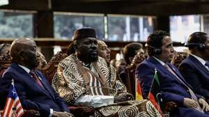 epa12950000 President of Republic of Guinea Mamadi Doumbouya (C) attends the opening ceremony of the Africa Forward Summit at the Kenyatta International Conference Centre (KICC) in Nairobi, Kenya, 12 May 2026.  EPA/DANIEL IRUNGU
