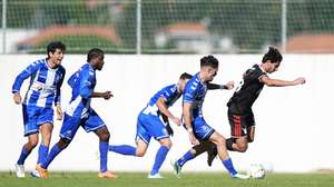 Fase de jogo do Alpendorada vs Casa Pia a contar para a Taça de Portugal, realizado no Estádio Municipal Alpendorada, Marco de Canaveses, 18 de outubro de 2026. HUGO DELGADO/LUSA