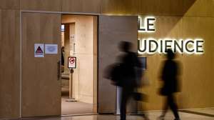 epa11408627 People enter the temporary courtroom during the verdict of the appeal trial of the Nice truck attack trial case, at the 'Palais de Justice' courthouse in Paris, France, 13 June 2024. On 14 July 2016, 86 people were killed and hundreds injured after a truck plowed through the crowd on the Promenade des Anglais in Nice during celebrations of Bastille Day.  EPA/Mohammed Badra