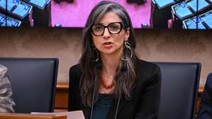 epa13002554 UN Special Rapporteur Francesca Albanese attends the presentation of a report on the human rights situation in the Occupied Palestinian Territory in Rome, Italy, 29 May 2026.  EPA/RICCARDO ANTIMIANI