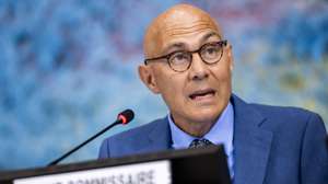 epa13219092 U.N. High Commissioner for Human Rights Volker Turk delivers his statement during the 63rd regular session of the Human Rights Council at the European headquarters of the United Nations in Geneva, Switzerland, 07 September 2026.  EPA/SALVATORE DI NOLFI