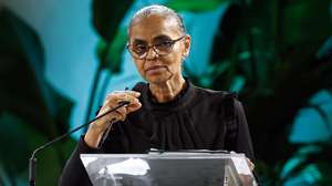 epa12421178 Marina Silva, Minister of the Environment and Climate Change of Brazil, speaks during the international conference 'Celebration of Hope, Raising Hope for Climate Justice' on the tenth anniversary of Laudato Si’, in Castel Gandolfo, Italy, 01 October 2025.  EPA/ANGELO CARCONI