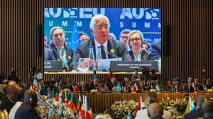 The president of the European Council, Antonio Costa, during the 7th European Union-African Union Summit that took place in Luanda, Angola, 25th November 2025. President of the European Council Antonio Costa and Ursula von der Leyen, president of the European Comission, are present in the 7th European Union-African Union Summit marking 25 years of EU-AU partnership, and under the theme ‘Promoting peace and prosperity through effective multilateralism’, the summit comes at a time when Angola assumes the rotating presidency of the African Union. AMPE ROGERIO/LUSA
