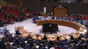 epa12873830 Iran's Permanent Representative to the United Nations Amir-Saeid Iravani speaks during a United Nations Security Council meeting at United Nations Headquarters in New York, New York, USA, 07 April 2026. The council ultimately did not pass a resolution calling for the unblocking of the Strait of Hormuz.  EPA/SARAH YENESEL