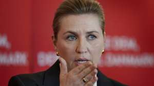 epa12809129 Danish Prime Minister Mette Frederiksen presents the Social Democrats' immigration proposal in the party's group room at Christiansborg in Copenhagen, Denmark, 10 March 2026. A parliamentary election will be held on 24 March.  EPA/Liselotte Sabroe  DENMARK OUT