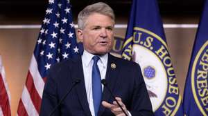 epa11282503 House Foreign Affairs Committee Chairman Michael McCaul speaks during a news conference held by House Republican leadership, on Capitol Hill in Washington, DC, USA, 16 April 2024. House Republicans held a news conference during which they faced questions on aid to Israel and Ukraine and articles of impeachment against US Homeland Security Secretary Alejandro Mayorkas being delivered to the Senate.  EPA/MICHAEL REYNOLDS