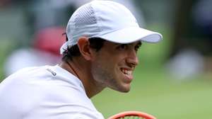epa13077947 Nuno Borges of Portugal looks on during his Men's Singles second round match against Jannik Sinner of Italy at the Wimbledon Championships in London, Britain, 01 July 2026.  EPA/NEIL HALL