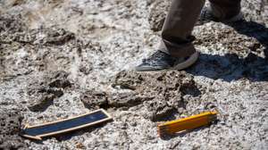 Investigadores que se encontram a desenvolver trabalho de campo na zona do Cabo Espichel, Sesimbra, acreditam que é possível encontrar ovos de dinossauro naquele local, à semelhança do que aconteceu na Lourinhã, e também de crocodilo, Sesimbra, 08 de julho de 2021. As camadas geológicas que constituem as escarpas do Cabo Espichel revelam, ao olhar do geólogo, potencial para encontrar ossos e ovos dos animais que há 129 milhões de anos ali deixaram impressas as pegadas que os investigadores estão hoje a seguir. (ACOMPANHA TEXTO DE 15 DE JULHO DE 2021). JOSÉ SENA GOULÃO/LUSA