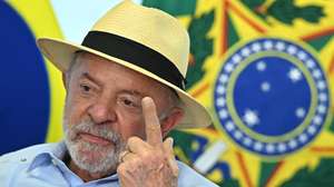 epa13152877 Brazilian President Luiz Inacio Lula da Silva speaks at the signing of the Conversion Bill (PLV) that consolidates the regulations for compliance with the national policy on minimum rates for road freight transport at the Planalto Palace in Brasilia, Brazil, 05 August 2026.  EPA/Andre Borges