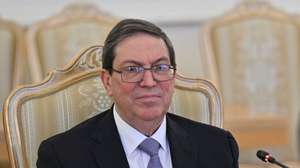 epa12753759 Cuban Foreign Minister Bruno Rodriguez Parrilla attends a meeting with Russian Foreign Minister Sergei Lavrov (not pictured) in Moscow, Russia, 18 February 2026.  EPA/HECTOR RETAMAL / POOL