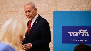 epa13175944 Israeli Prime Minister Benjamin Netanyahu casts his ballot during the Likud party primary elections in Jerusalem, 17 August 2026, ahead of Israel's general election in October.  EPA/OHAD ZWIGENBERG / POOL