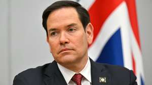 epa12009028 US Secretary of State Marco Rubio looks on ahead of talks on the sidelines of the North Atlantic Treaty Organization (NATO) meeting of NATO Foreign Ministers at NATO's headquarters in Brussels, Belgium, 04 April 2025.  EPA/NICOLAS TUCAT / POOL