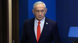epa13039731 Israeli Prime Minister Benjamin Netanyahu during a news conference in Jerusalem, 15 June 2026, following the announcement of a US-Iran mediated preliminary framework to end regional military hostilities.  EPA/RONEN ZVULUN / POOL
