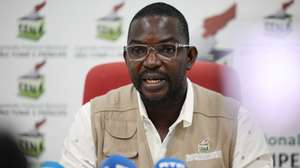 The President of the National Electoral Commission (CEN) of São Tomé and Príncipe, Jeudiger do Nascimento, attends a press conference to announce the legislative elections results, in Água Grande, São Tomé island, São Tomé and Príncipe, 28 September 2026. More than 146,000 voters were called upon to choose the next Prime Minister of São Tomé and Príncipe. ESTELA SILVA/LUSA